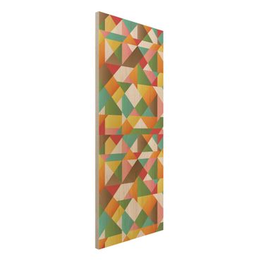 Wood print - Triangles Pattern Design