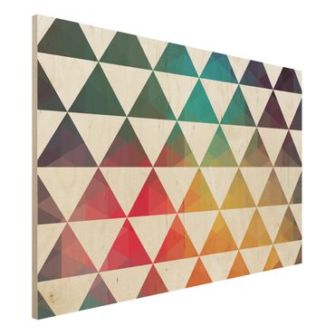 Wood print - Wood Print - Colour Geometry