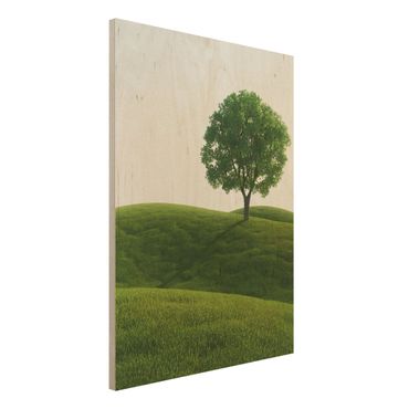 Wood print - Green Tranquility