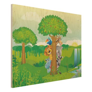 Wood print - No.BF1 Jungle Animals