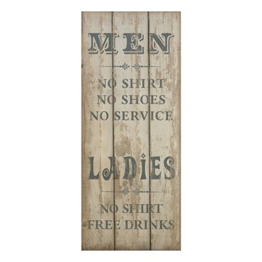 Wood print - No.RS181 Men and Ladies