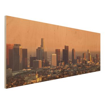Wood print - Skyline Of Los Angeles