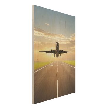 Wood print - Airplane Taking Off