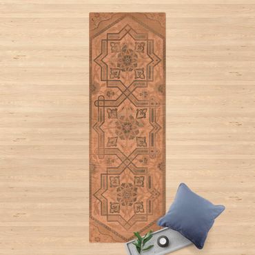 Cork mat - Wood Panels Persian Vintage III - Portrait format 1:3