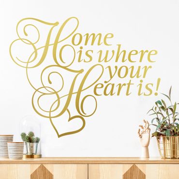 Wall sticker - Home is where the Heart is with heart