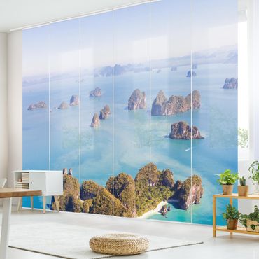 Sliding panel curtain - Island In The Ocean