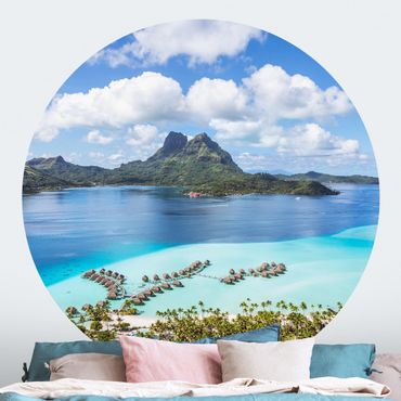 Self-adhesive round wallpaper - Island Paradise II