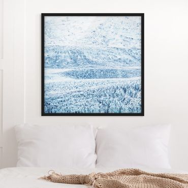 Framed poster - Icelandic Glacier Pattern