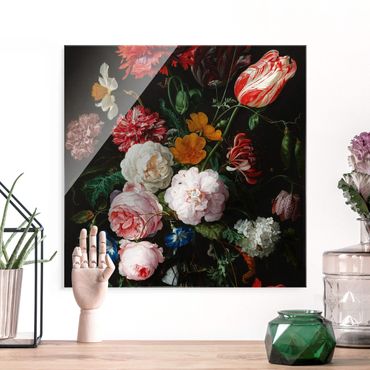 Glass print - Jan Davidsz De Heem - Still Life With Flowers In A Glass Vase
