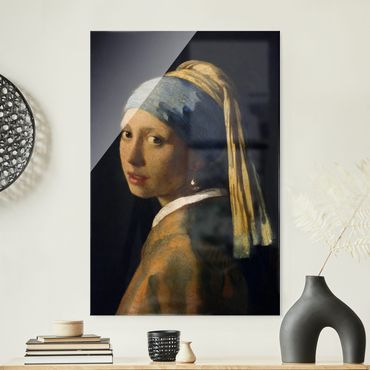 Glass print - Jan Vermeer Van Delft - Girl With A Pearl Earring