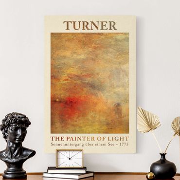 Natural canvas print - Joseph Mallord William Turner - Sunset At The Lake  - Museum Edition - Portrait format 2:3