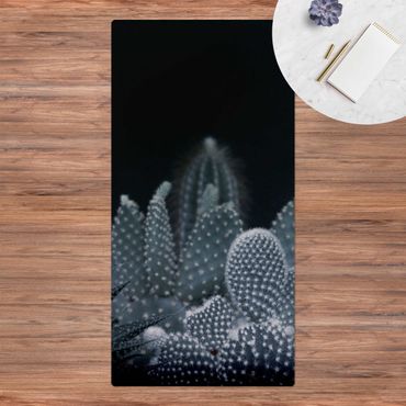 Cork mat - Familiy Of Cacti At Night - Portrait format 1:2