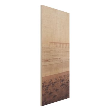 Wood print - California Crescent Shaped Shore