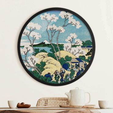 Circular framed print - Katsushika Hokusai - The Fuji Of Gotenyama