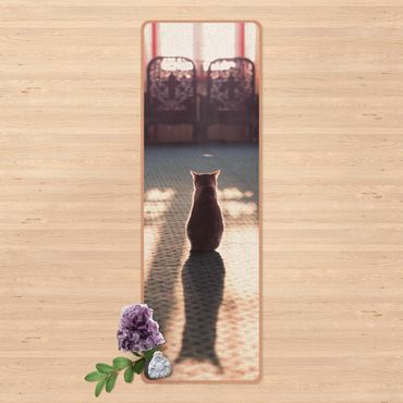 Yoga mat - Cat In Light Beam
