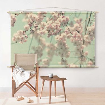 Tapestry - Dancing Cherry Blossoms On Canvas
