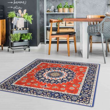 Rug - Classic Persian Pattern Blue Red