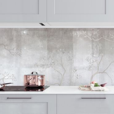 Kitchen wall cladding - Cranes In Forest Clearing
