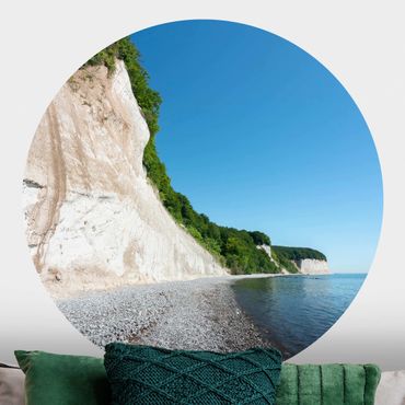 Self-adhesive round wallpaper - Chalk Cliffs Of Rügen