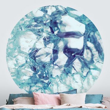 Self-adhesive round wallpaper kitchen - Crystal Blue