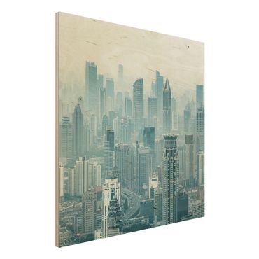Wood print - Chilly Shanghai