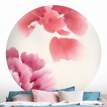 Self-adhesive round wallpaper - Artistic Flora II