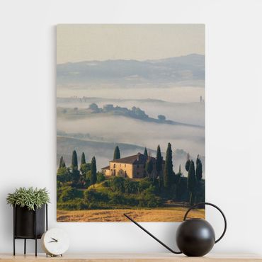 Natural canvas print - Country Estate In The Tuscany - Portrait format 3:4