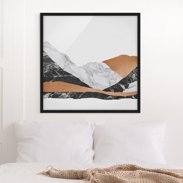 Framed poster - Landscape In Marble And Copper