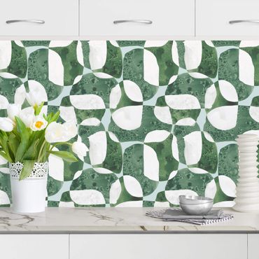 Kitchen wall cladding - Living Stones Pattern In Green II
