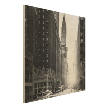 Wood print - Lively New York