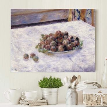 Print on canvas - Auguste Renoir - Still Life, A Plate Of Plums