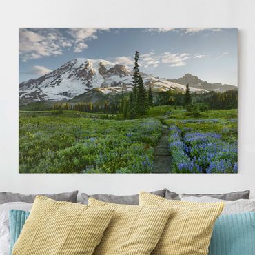 Print on canvas - Mountain View Meadow Path