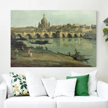 Print on canvas - Bernardo Bellotto - View of Dresden from the Right Bank of the Elbe with Augustus Bridge