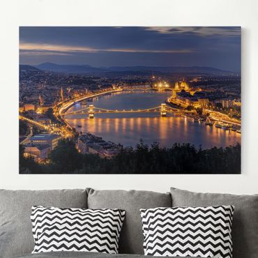 Print on canvas - View Of Budapest