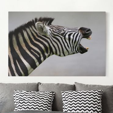 Print on canvas - Roaring Zebra