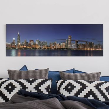 Print on canvas - Chicago Skyline At Night