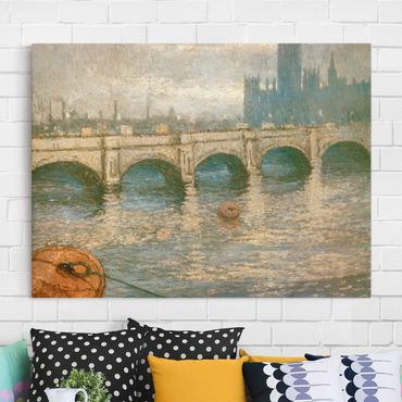 Print on canvas - Claude Monet - Thames Bridge And Parliament Building In London