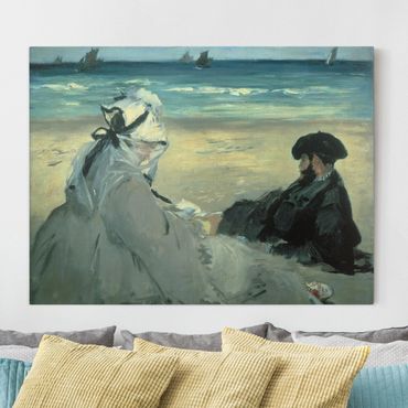 Print on canvas - Edouard Manet - On The Beach