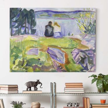 Print on canvas - Edvard Munch - Spring (Love Couple On The Shore)