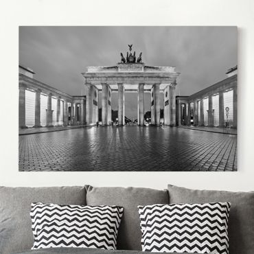 Print on canvas - Illuminated Brandenburg Gate II