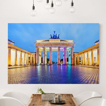 Print on canvas - Illuminated Brandenburg Gate