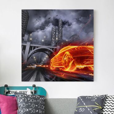 Print on canvas - Fire Car