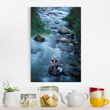 Print on canvas - Fly Fishing In Colorado