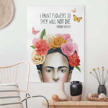 Print on canvas - Frida's Thoughts - Flowers