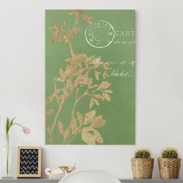 Print on canvas - Golden Leaves On Lind I