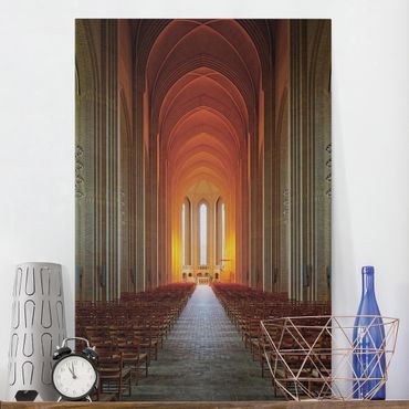 Print on canvas - Grundtvig's Church in Copenhagen