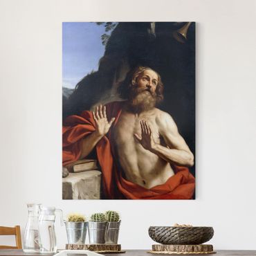 Print on canvas - Guercino - Saint Jerome in the Wilderness