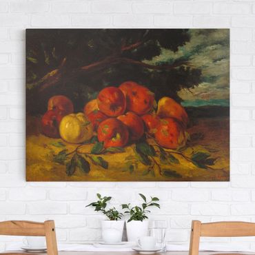 Print on canvas - Gustave Courbet - Red Apples At The Foot Of A Tree