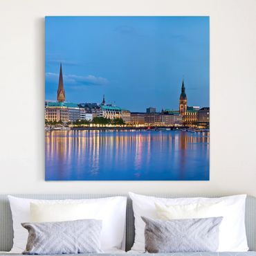Print on canvas - Hamburg Skyline