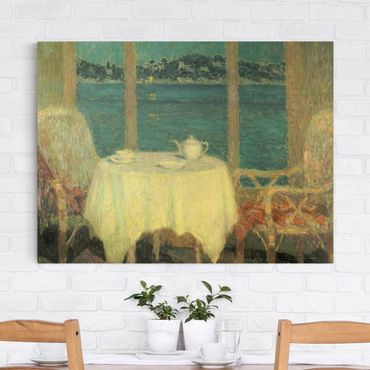 Print on canvas - Henri Le Sidaner - Terrace In Front Of The Bay Of St. Tropez